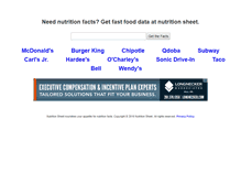 Tablet Screenshot of nutritionsheet.com